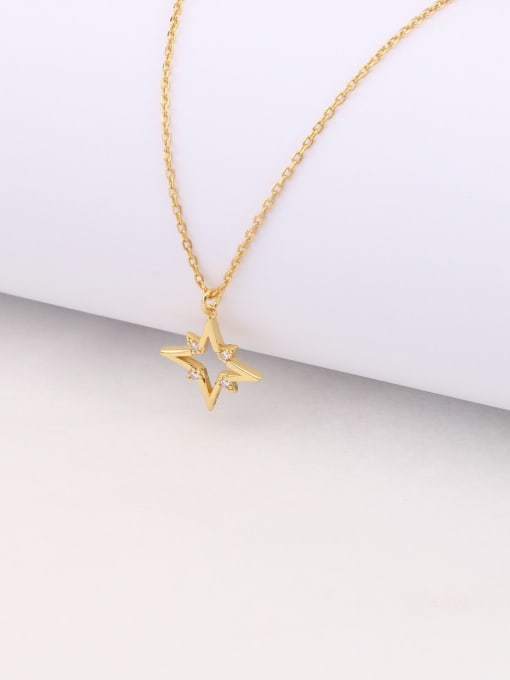 Jewel-Silver 925 Sterling Silver Star Minimalist Necklace 2
