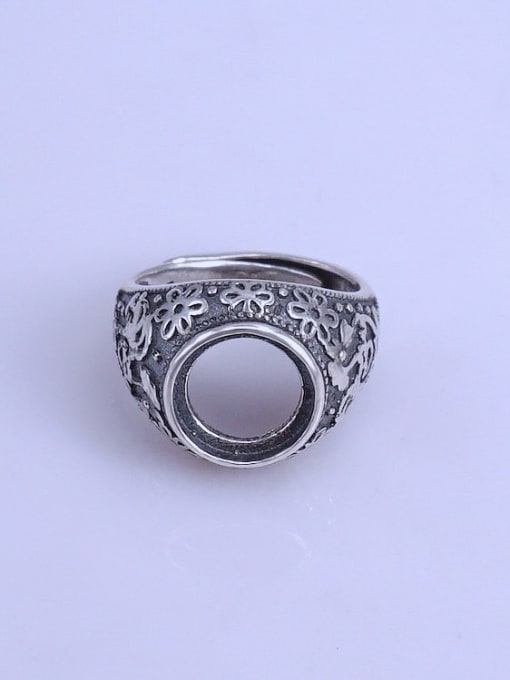 Supply 925 Sterling Silver Round Ring Setting Stone size: 11*11mm 0