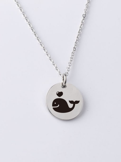 YP001 127 20MM Stainless Steel Ocean Cartoon Animation Pendant Necklace