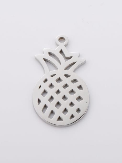 Steel color Stainless steel  Hollow pineapple pendant