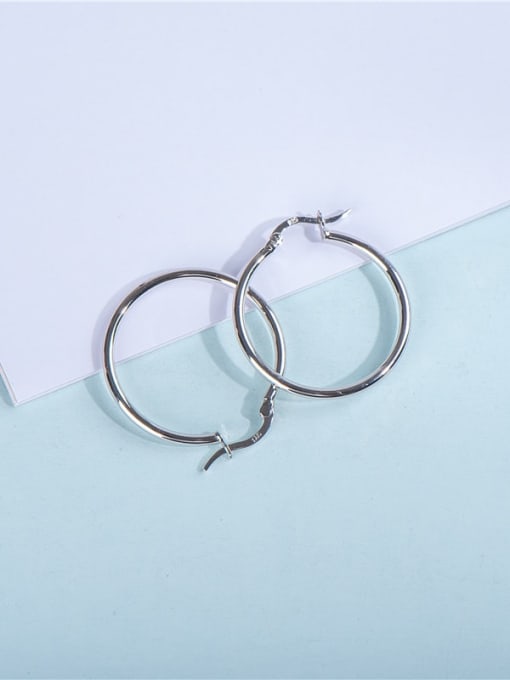 Small circle Earrings 925 Sterling Silver Round Minimalist Huggie Earring