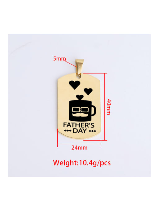 MEN PO Stainless Steel Thanksgiving Father's Day Geometric Gift Pendant 1