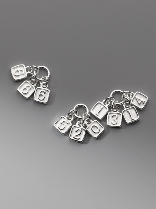 FAN 925 Sterling Silver Number Vintage Charms 1