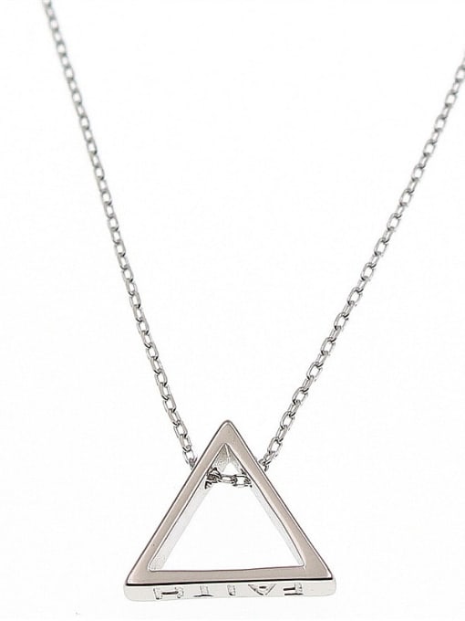 ARTTI 925 Sterling Silver Triangle Minimalist Necklace 4