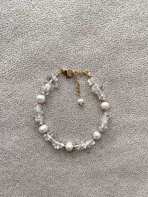 W.BEADS Natural Stone Irregular Bohemia Freshwater Pearls Bracelet 2
