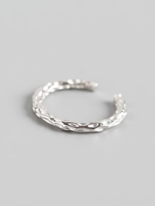 ACEE 925 Sterling Silver Geometric Minimalist Band Ring