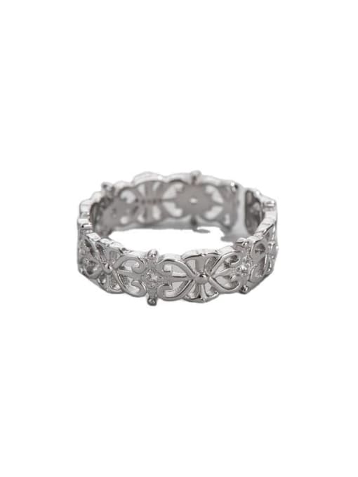 ARTTI 925 Sterling Silver Flower Vintage Band Ring 3