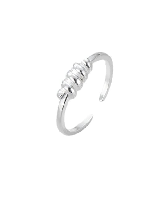 ARTTI 925 Sterling Silver Irregular Minimalist Band Ring