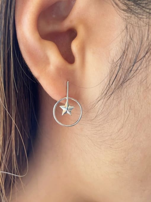 M&J 925 Sterling Silver Geometric Minimalist Drop Earring 3