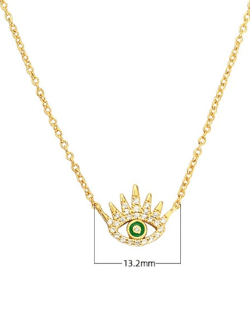 ACEE 925 Sterling Silver Cubic Zirconia Evil Eye Dainty Necklace 3