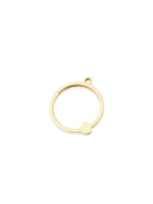 Golden Heart Stainless Steel Ring Love Pendant