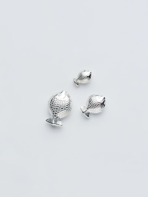 FAN 925 Silver Small Fish Spacer Beads 0