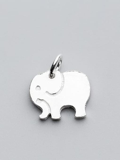 FAN 925 Sterling Silver Elephant Charm Height : 15 mm , Width: 12 mm 0