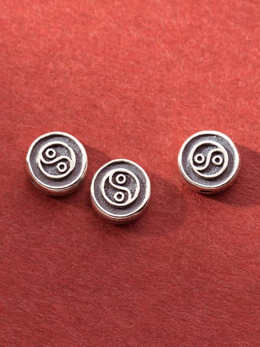 FAN 925 Sterling Silver Round Vintage Beads 2
