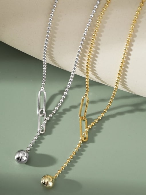 STL-Silver Jewelry 925 Sterling Silver Tassel Minimalist Lariat Necklace 3