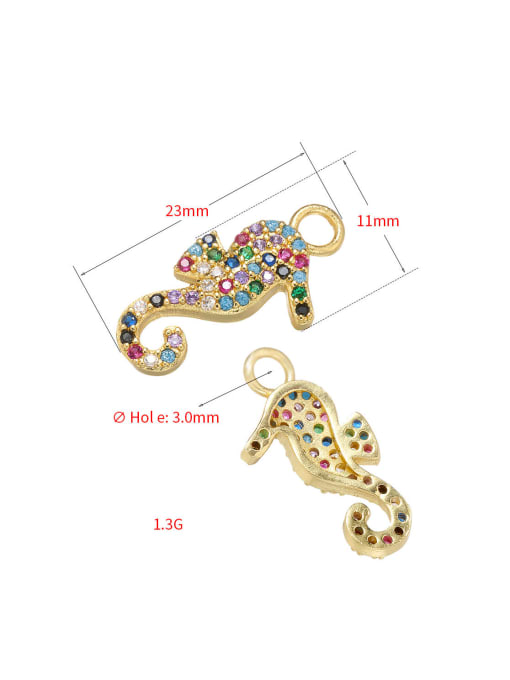 KOKO Bronze Seahorse Pendant with Micro-Set Fancy Diamonds 1