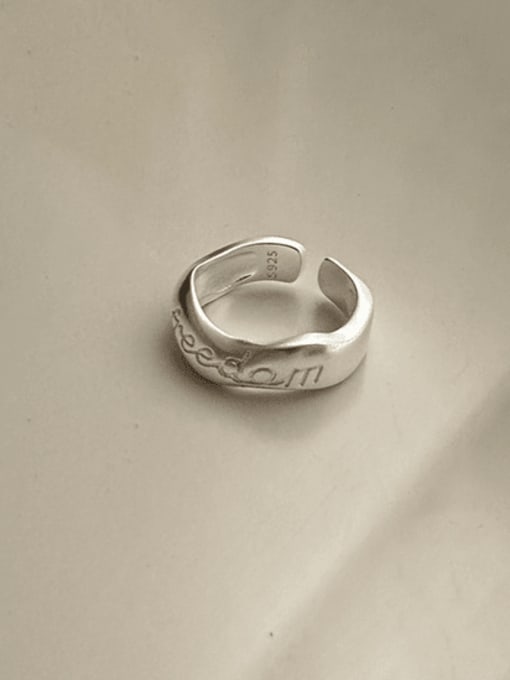 ARTTI 925 Sterling Silver Letter Vintage Band Ring 1