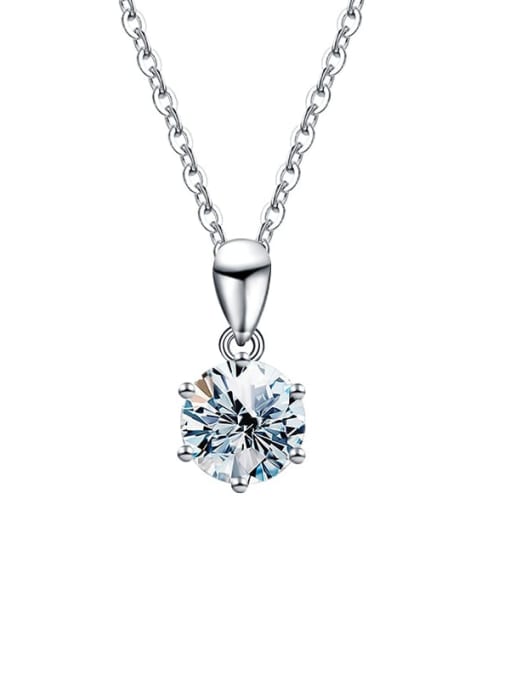 3.0 cT (Mosan diamond) 925 Sterling Silver Moissanite Geometric Dainty Necklace