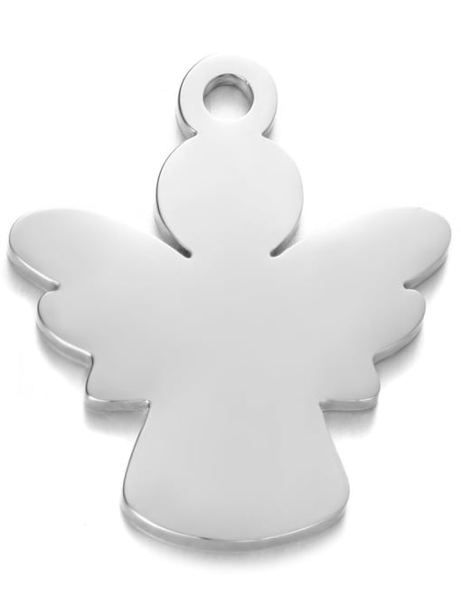 FTime Stainless steel Angel Charm Height : 17 mm , Width: 20 mm 0
