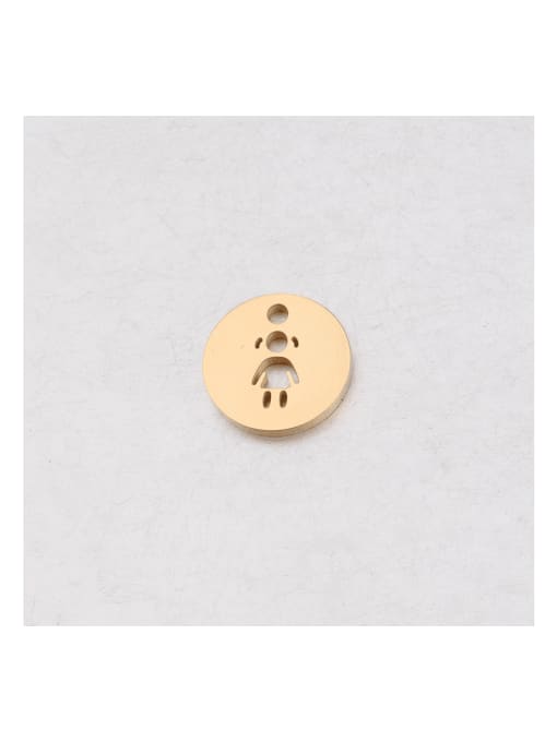 MEN PO Stainless steel Round hollow boy and girl pendant 0
