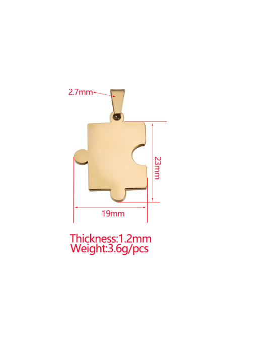 MEN PO Stainless Steel Glossy Couple Cube Puzzle Pendant 2