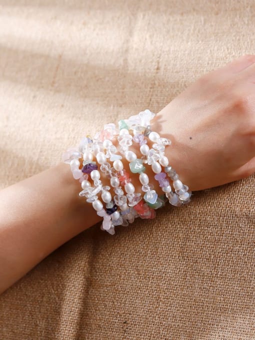 JMI Trend  Irregular Crystal Stone    Handmade Beaded Bracelet 2