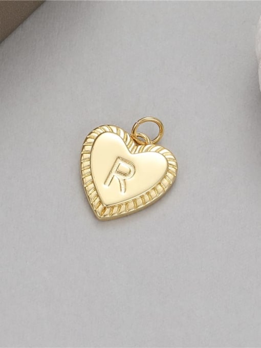 H 10529 Brass Minimalist Heart DIY Pendant