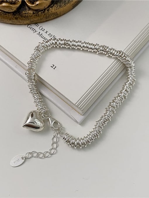 ARTTI 925 Sterling Silver Heart Trend Handmade Beaded Bracelet 0