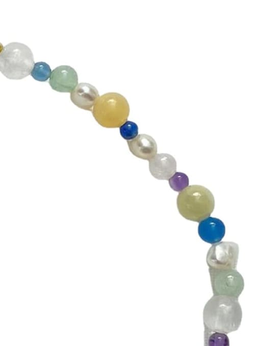 W.BEADS Natural Stone Geometric Bohemia  Freshwater Pearls Beaded Necklace 2