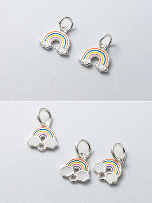 FAN 925 Sterling Silver Minimalist  Rainbow DIY Pendant 3