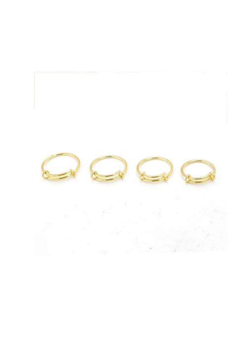MEN PO Stainless steel Gold Round Minimalist Band Ring 0