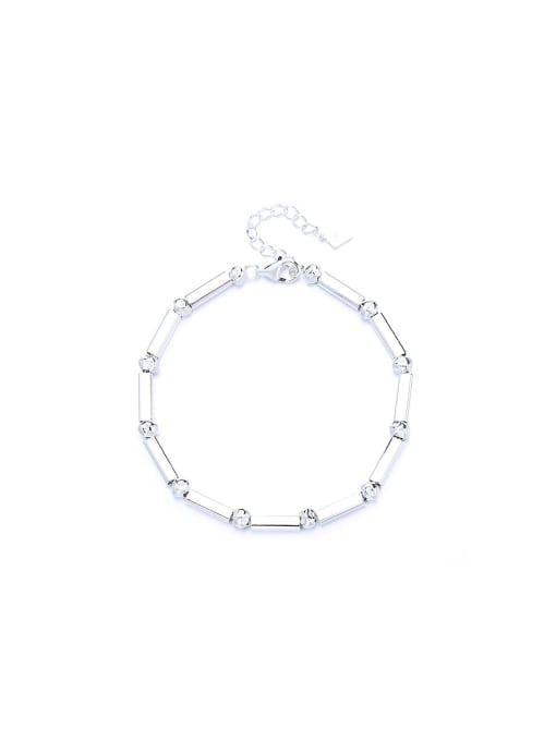 TAIS 925 Sterling Silver Trend Geometric  Bracelet and Necklace Set 2