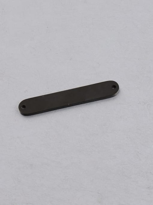 black Stainless steel Oval Minimalist Connectors