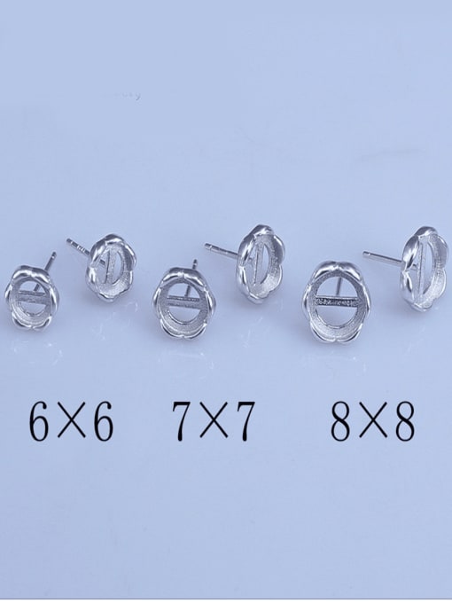 Supply 925 Sterling Silver Star Earring Setting Stone size: 6*6 7*7 8*8mm 0
