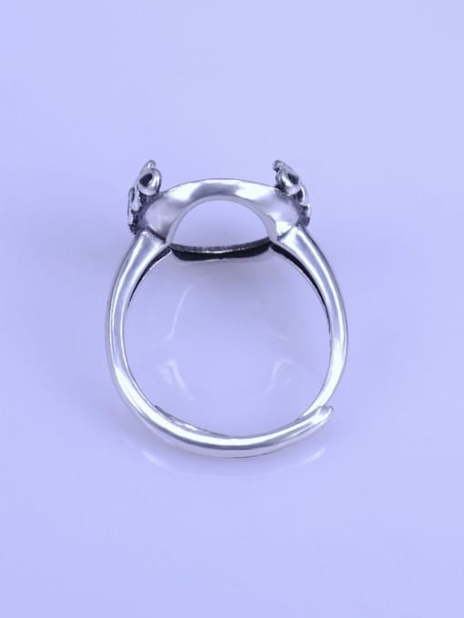 Supply 925 Sterling Silver Geometric Ring Setting Stone size: 13*15mm 2