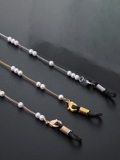 JMI Brass Iron Imitation Pearl Minimalist Sunglass Chains 1
