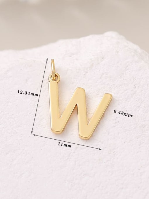 14 K gold H 11380 Brass Minimalist English  Letter  Pendant
