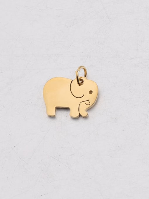 golden Stainless steel Elephant Band circle Pendant