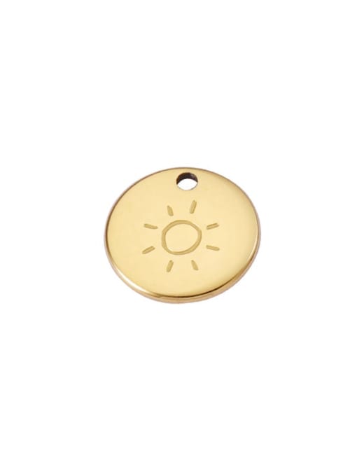 Golden sun Stainless steel Round Sun Minimalist Pendant