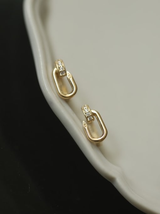 ZEMI 925 Sterling Silver Cubic Zirconia Geometric Minimalist Stud Earring 0