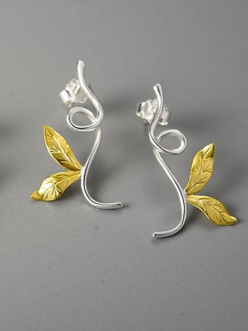 LOLUS 925 Sterling Silver Flower Artisan Stud Earring 3