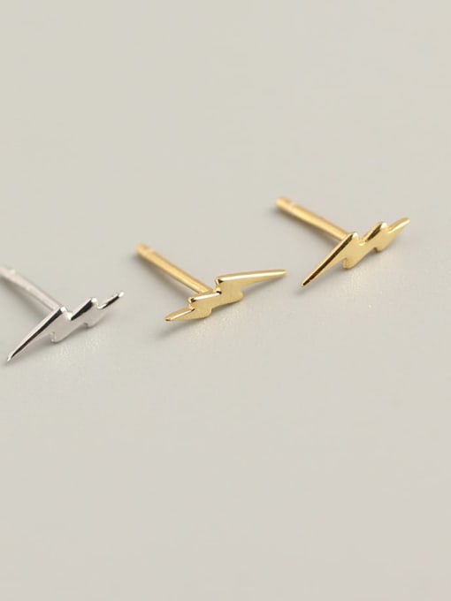 4# Gold 925 Sterling Silver Geometric Minimalist Stud Earring