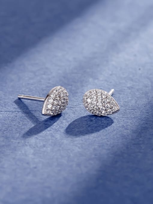 A&T Jewelry 925 Sterling Silver Cubic Zirconia Water Drop Luxury Cluster Earring 2