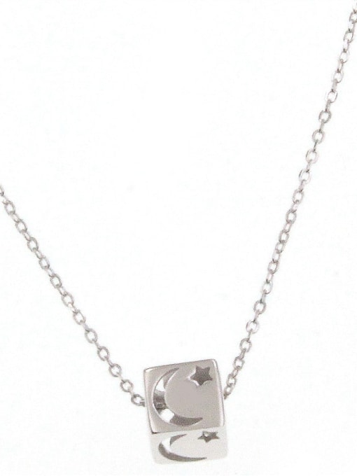 ARTTI 925 Sterling Silver Rhinestone Round Minimalist Necklace 4