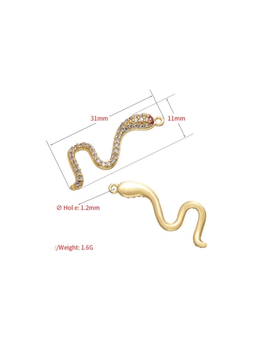 KOKO Brass Micropaved Snake Pendant 1