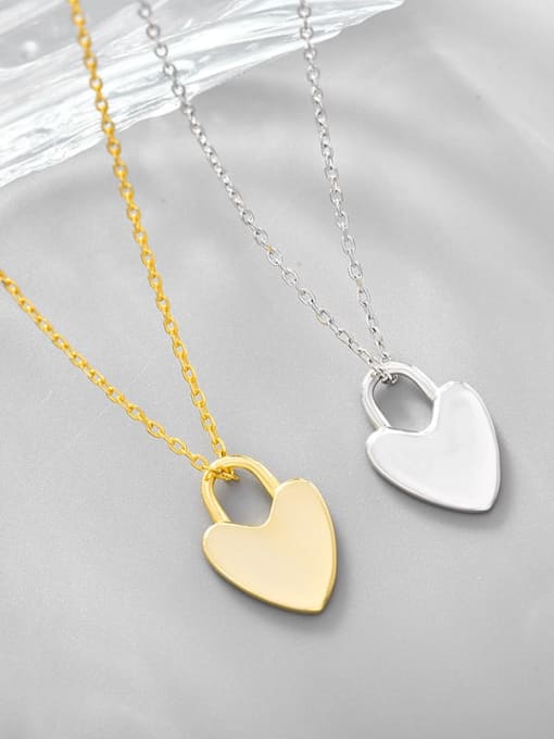 YUANFAN 925 Sterling Silver Heart Necklace 2