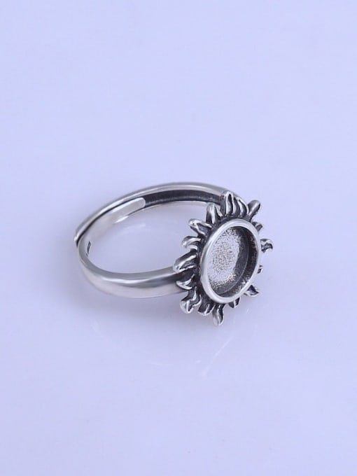 Supply 925 Sterling Silver Round Ring Setting Stone size: 8*8mm 2