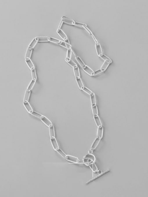 ARTTI 925 Sterling Silver Geometric Minimalist Lariat Necklace 0