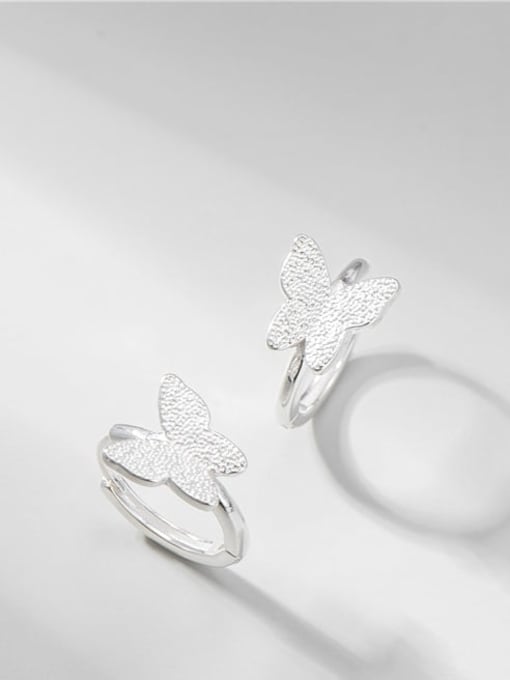 ARTTI 925 Sterling Silver Butterfly Cute Huggie Earring