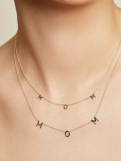 YUANFAN 925 Sterling Silver Letter Minimalist Necklace 1